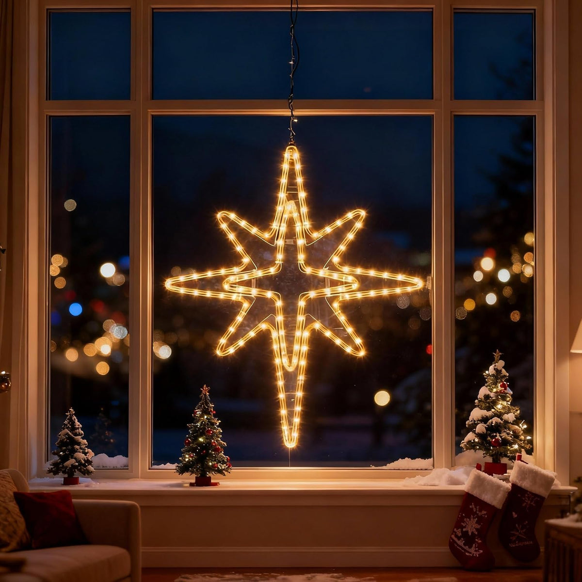 28 in Bethlehem Star Christmas Light, Warm White
