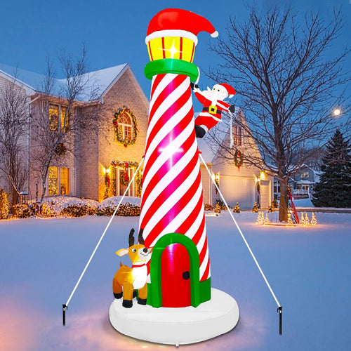 10 ft Lighted Lighthouse Christmas Inflatable