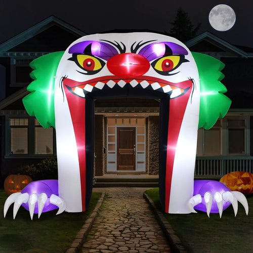 10 ft Giant Clown Halloween Archway Inflatable