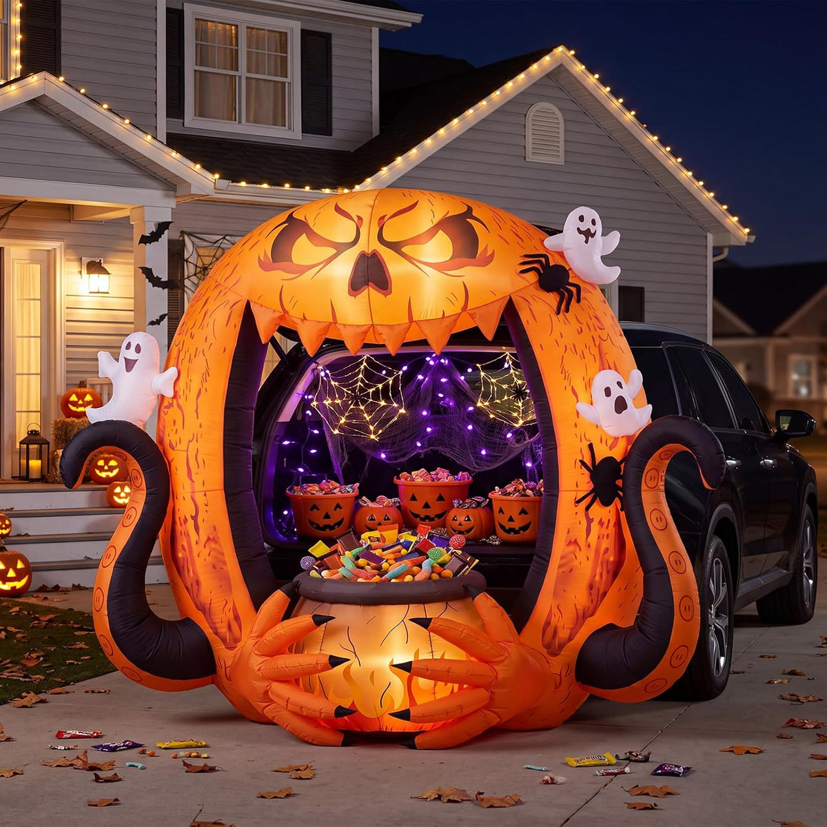 5 ft Pumpkin Trunk or Treat Car Halloween Inflatable