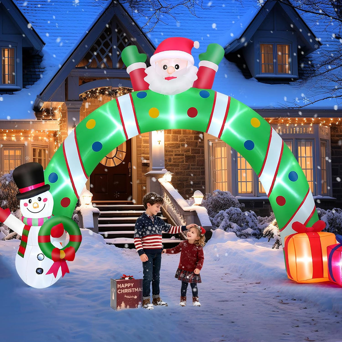 10.3 ft Santa Claus Welcome Christmas Archway Inflatable