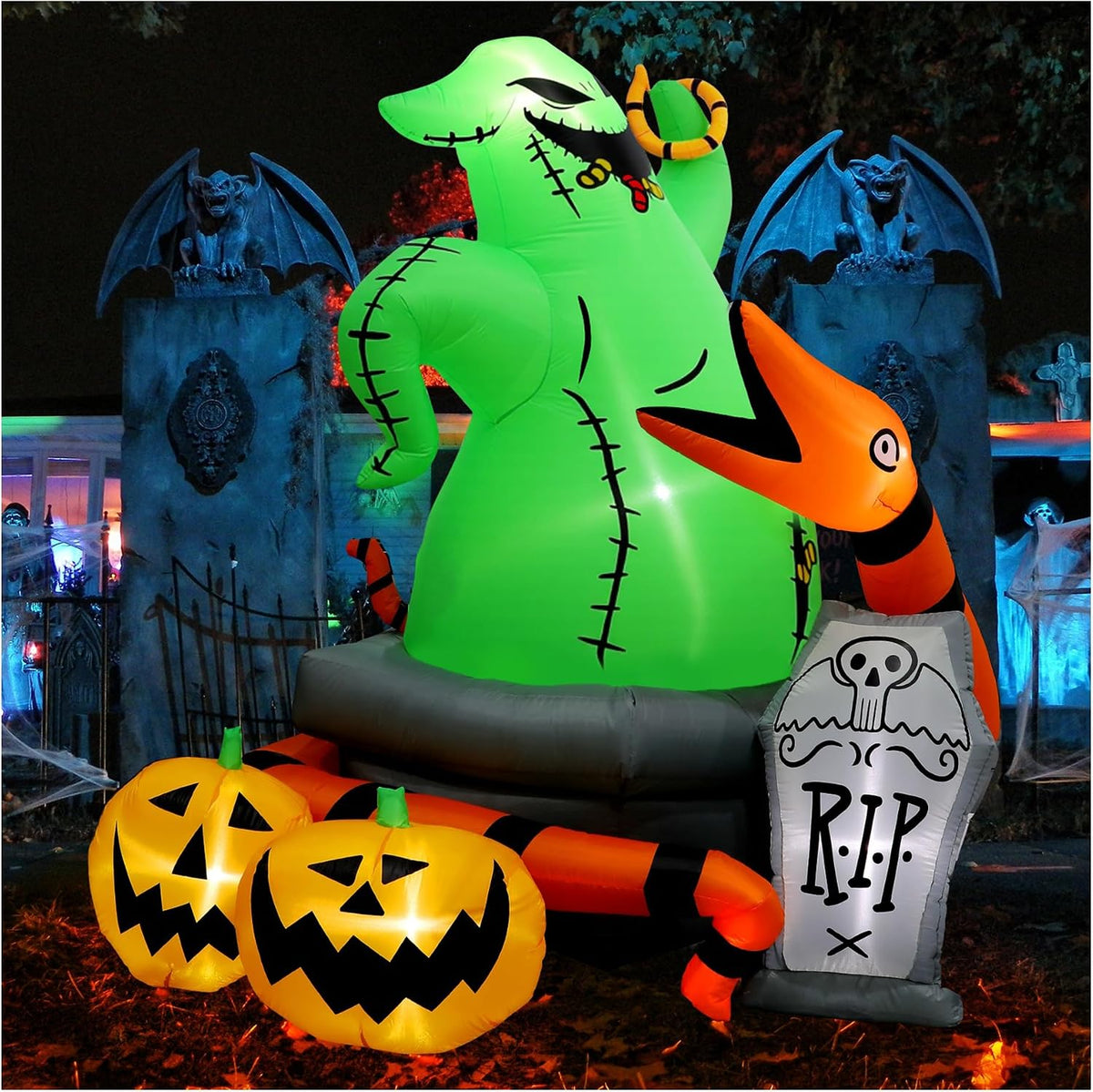 6 ft Green Monster Python Halloween Inflatable