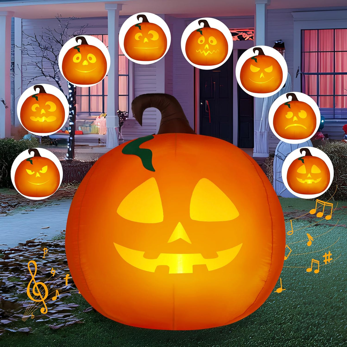 5 ft Projector Pumpkin Halloween Inflatable