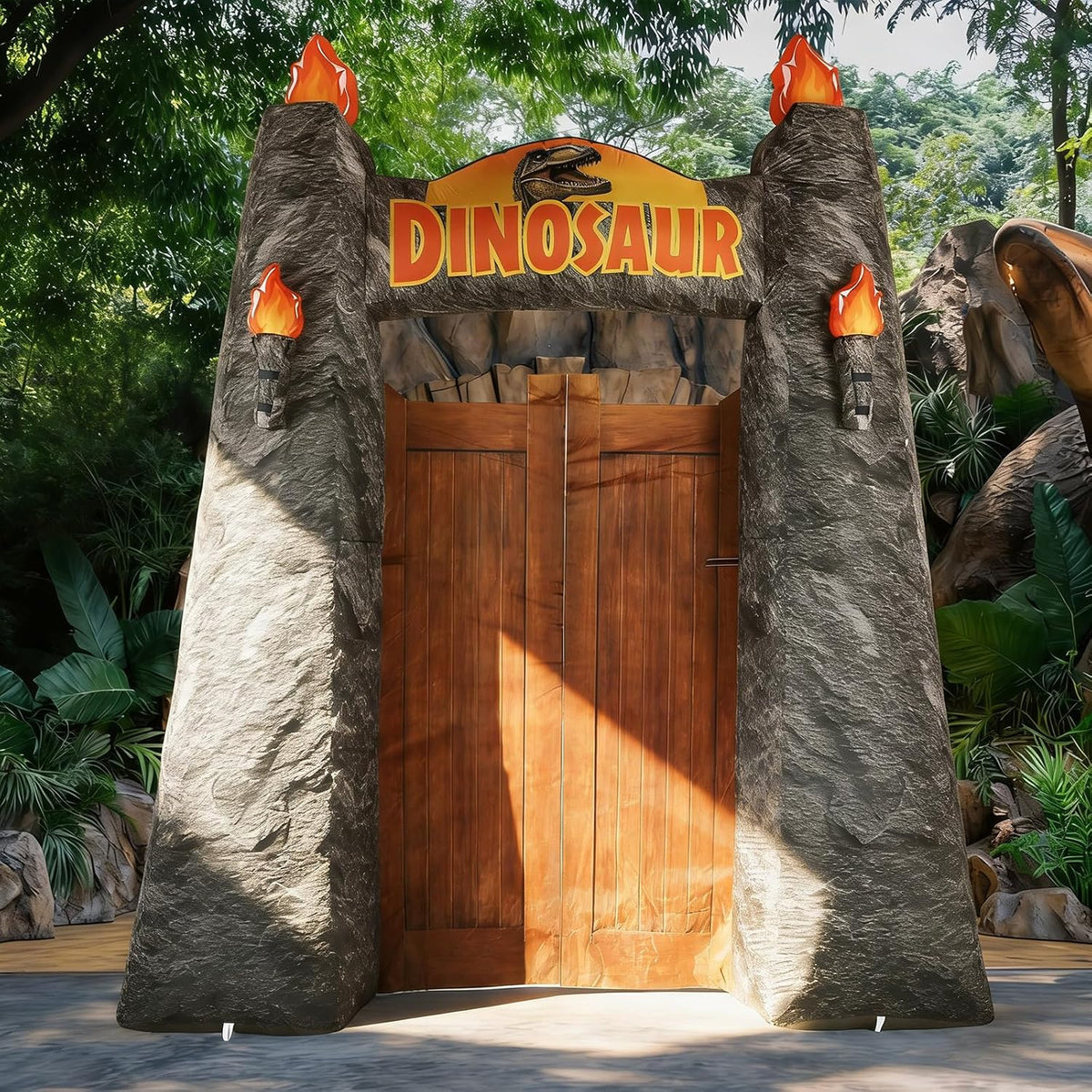 10 ft Dinosaur Party Arch Inflatable with LED Light